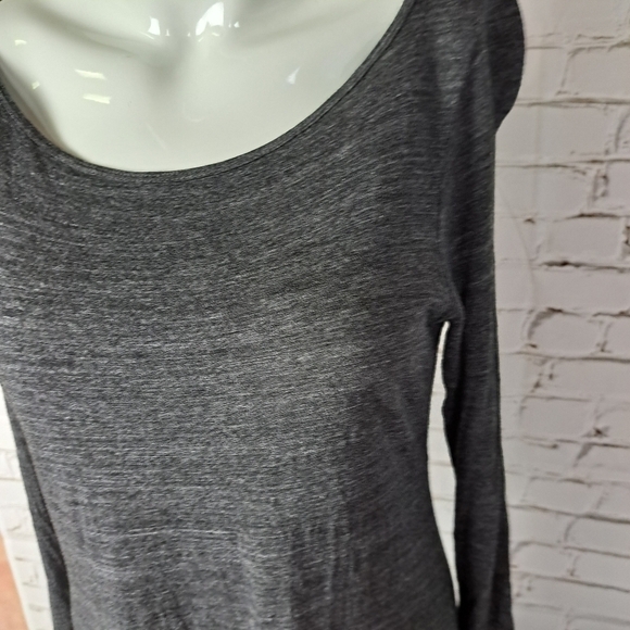 Eileen Fisher Gray Long Sleeve Side Slits Shift Dress‎ - Picture 4 of 12